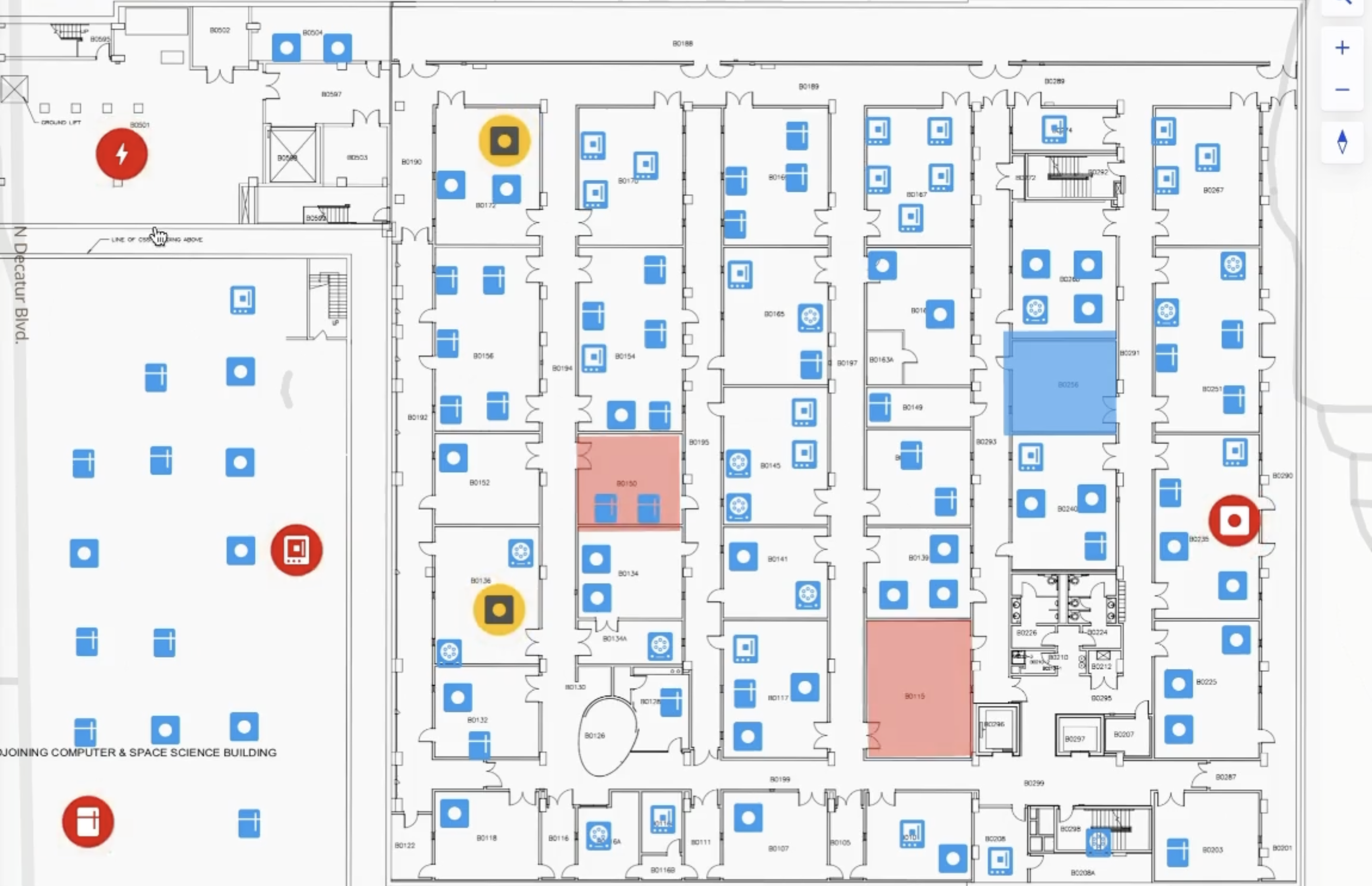 Agile Digital Twin Interface, bird's eye view of a factory floor 