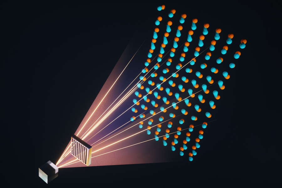 alt="A new method could help models predict a material's thermal properties, such as by revealing the dynamics of atoms in crystals, as illustrated here (Credits: Image courtesy of the researchers)."